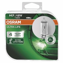 OSRAM car headlights. H7 ULTRA LIFE 64210ULT 55W 12V PX26d HCBox-2pcs