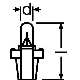 OSRAM car headlights. MINIWATT 2722MF 2W 12V B8.5d