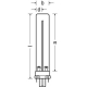 OSRAM fluorescent linear germicidal HNS 5W OFR G23