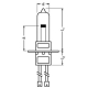 OSRAM halogen lamp. 64317 C 45W 6.6A PK30d special