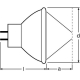 OSRAM halogen lamp. 64607 50W 8V GZ6.35 special