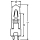 OSRAM halogen lamp. 64662 300W 230V GY9.5 special