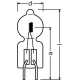 OSRAM halogen lamp. 64668 XIR 80W 22.8V G6.35