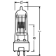 OSRAM halogen lamp. 64670 GCVT/25 500W 240V GY9.5 special