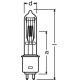 OSRAM halogen lamp. 64678 800W 230V G9.5 special