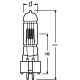 OSRAM halogen lamp. 64752 1200W 230V GX9.5 special