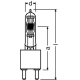 OSRAM halogen lamp. 64789 2000W 230V G38 special