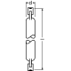 OSRAM halogen lamp. HALOLINE 64560 750W 230V R7s 185.7mm