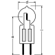 OSRAM halogen lamp. HALOSTAR 12V 64417 7W G4