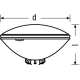 OSRAM incandescent reflector. PAR56 300W 12V WFL