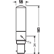 OSRAM LED bulb T18 7W/60W B15d 2700K 806lm NonDim 15Y clear