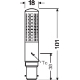 OSRAM LED bulb T18 9W/75W B15d 2700K 1055lm Dim 15Y clear