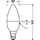 OSRAM LED candle B37 5.5W/40W E14 2700K/RGBW 470lm Dim 25Y opal;REM.