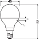 OSRAM LED chandelier ANTIB. P45 5.5W/40W E14 2700K 470lm NonDim 25Y opal