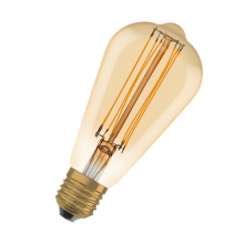 OSRAM LED filam.bulb 1906.straight ST64 5.8W/40W E27 2200K 470lm Dim 15Y; gold