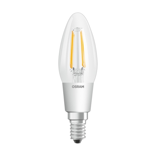 OSRAM LED filament candle B35 4W/40W E14 2200-2700K 470lm Dim 15Y