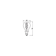 OSRAM LED filament lamp 1906.spiral P45 3.4W/25W E14 2200K 250lm Dim 15Y; gold