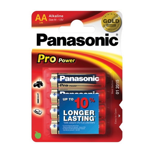 PANASONIC battery alkaline PRO.POWER AA/LR6 ;BL4