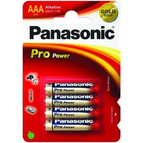 PANASONIC battery alkaline PRO.POWER AAA/LR03 ;BL4