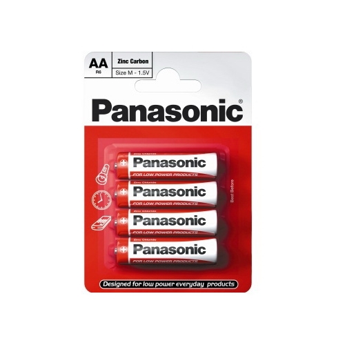 PANASONIC zinc-carbon batteries. ZINC.CARBON AA/R6 ;BL4