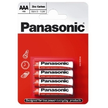 PANASONIC zinc-carbon batteries. ZINC.CARBON AAA/R03 ;BL4