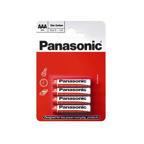 PANASONIC zinc-carbon batteries. ZINC.CARBON AAA/R03 ;BL4