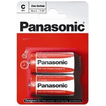 PANASONIC zinc-carbon batteries. ZINC.CARBON C/R14 ;BL2