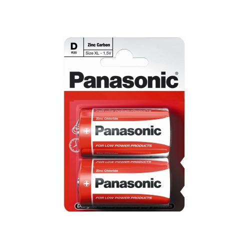 PANASONIC zinc-carbon batteries. ZINC.CARBON D/R20 ;BL2