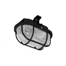 PANLUX ceiling light. oval 1x60W E27 IP44; black plastic