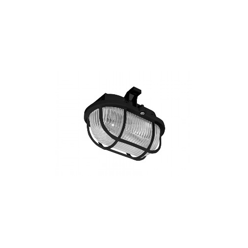 PANLUX ceiling light. oval 1x60W E27 IP44; black plastic