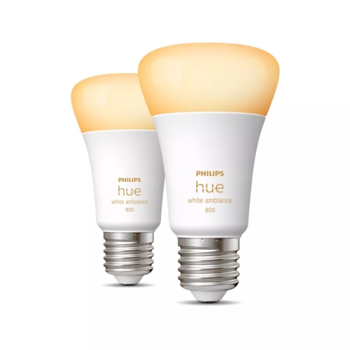 PHILIPS HUE-WA bulb A60 6W/40W 2200-6500K 800lm Dim 2-pack