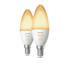 PHILIPS HUE-WA candle B39 4W 2200-6500K 320lm Dim 2-pack