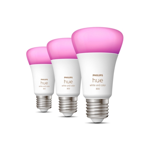 PHILIPS HUE-WCA bulb A60 6.5W/60W E27 2000-6500K/RGB 800lm Dim 3-pack