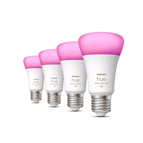 PHILIPS HUE-WCA bulb A60 6.5W/60W E27 2000-6500K/RGB 800lm Dim 4-pack