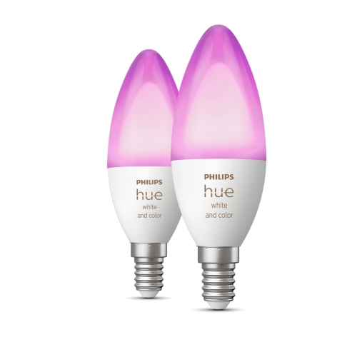 PHILIPS HUE-WCA candle B39 4W/40W E14 2000-6500K/RGB Dim 2-pack