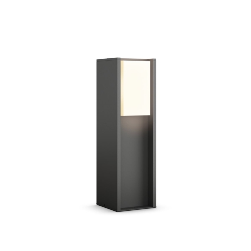 PHILIPS HUE-WHITE column light. Turaco 1x9.5W 806lm/827 E27 IP44; anthracite