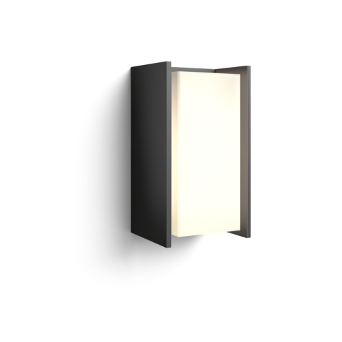 PHILIPS HUE-WHITE wall light. Turaco 1x9.5W 806lm/827 E27 IP44; anthracite