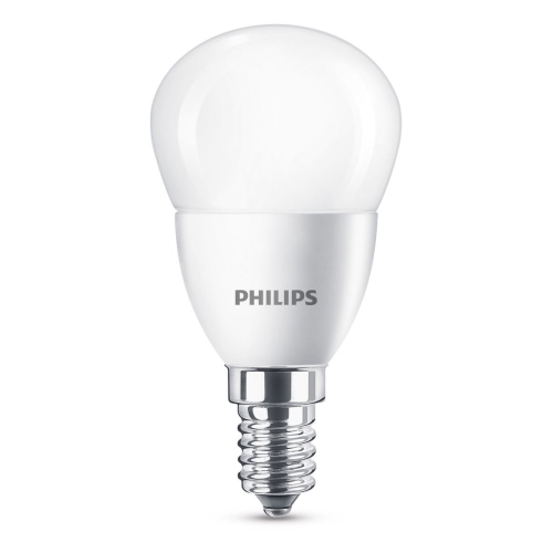 PHILIPS LED chandelier P45 5.5W/40W E14 4000K 520lm NonDim 15Y matt BL