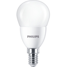 PHILIPS LED chandelier P48 7W/60W E14 2700K 806lm NonDim 15Y opal