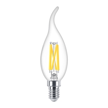 PHILIPS LED filament candle MASTER BA35 3.4W/40W E14 2700K 470lm DimTone 25Y