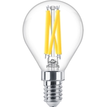 PHILIPS LED filament lamp MASTER P45 3.4W/40W E14 2700K 470lm DimTone 25Y