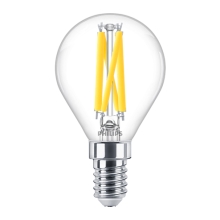 PHILIPS LED filament lamp MASTER P45 5.9W/60W E14 2700K 806lm DimTone 25Y