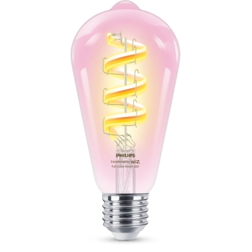 PHILIPS SMART filam.bulb ST64 6.3W/40W E27 RGB 470lm Dim clear