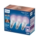 PHILIPS WIZ bulb A60 8.5W/60W E27 RGB 806lm Dim opal 3-pack