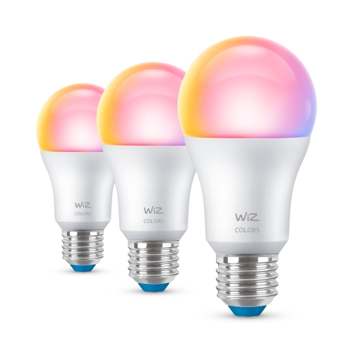 PHILIPS WiZ bulb A60 8.8W/60W E27 RGB 806lm Dim opal 3-pack