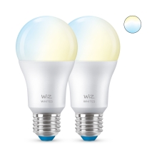 PHILIPS WiZ bulb A60 8W/60W E27 TW 806lm Dim 2-pack