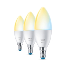 PHILIPS WiZ candle B37 4.9W/40W E14 TW 470lm Dim opal 3-pack