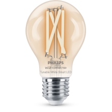 PHILIPS WiZ filam.bulb A60 7W/60W E27 TW 806lm Dim 2-pack