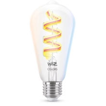 PHILIPS WiZ filam.bulb ST64 6.3W/40W E27 RGB 470lm Dim clear