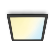 PHILIPS WiZ light panel LED CeilingSQ 12W 1000lm/827-65 IP20; black 30x30